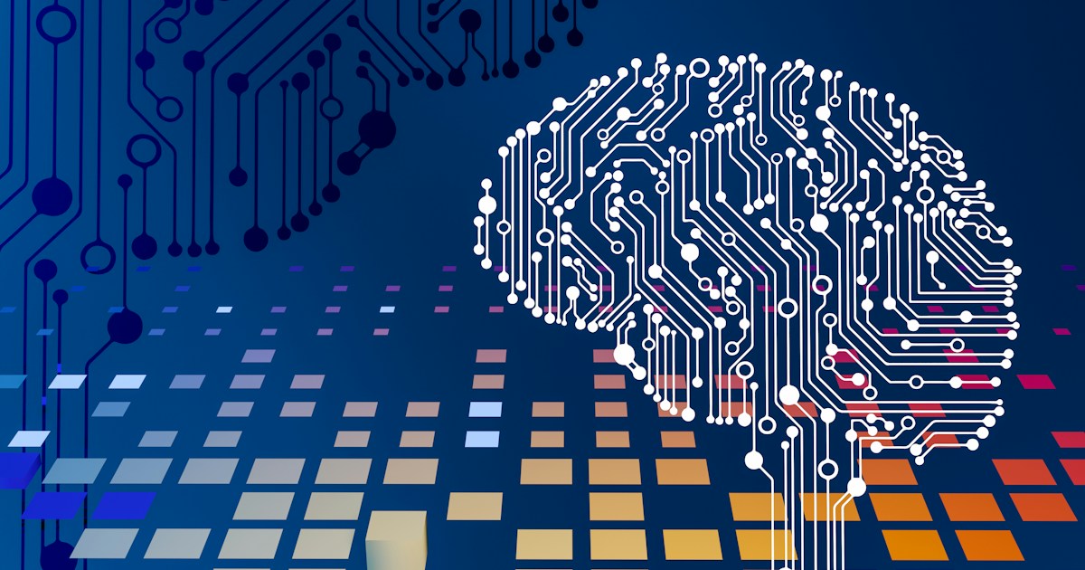 Ilustrasi kecerdasan buatan dan analisis data untuk industri iGaming