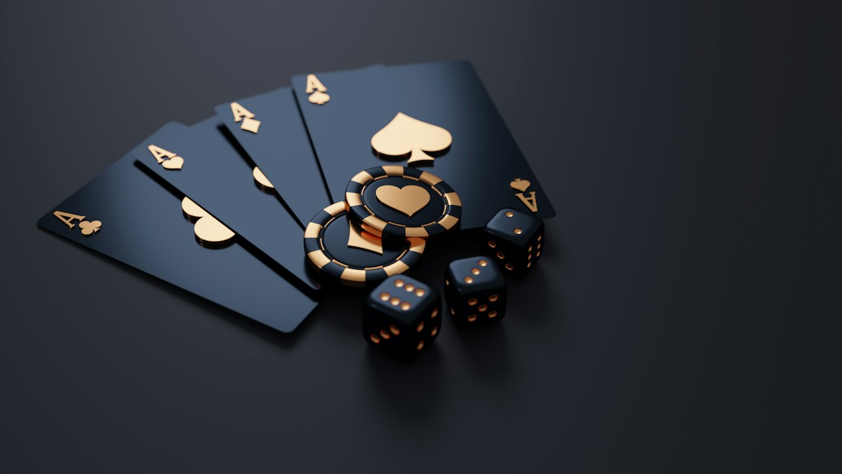 Ilustrasi visual bertema permainan untuk pembahasan teknologi iGaming
